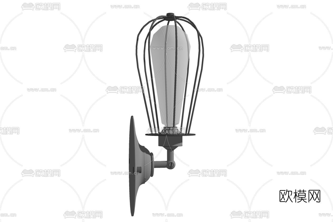 美式壁灯免费su模型下载