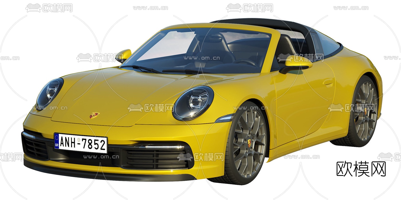 现代保时捷汽车3d模型