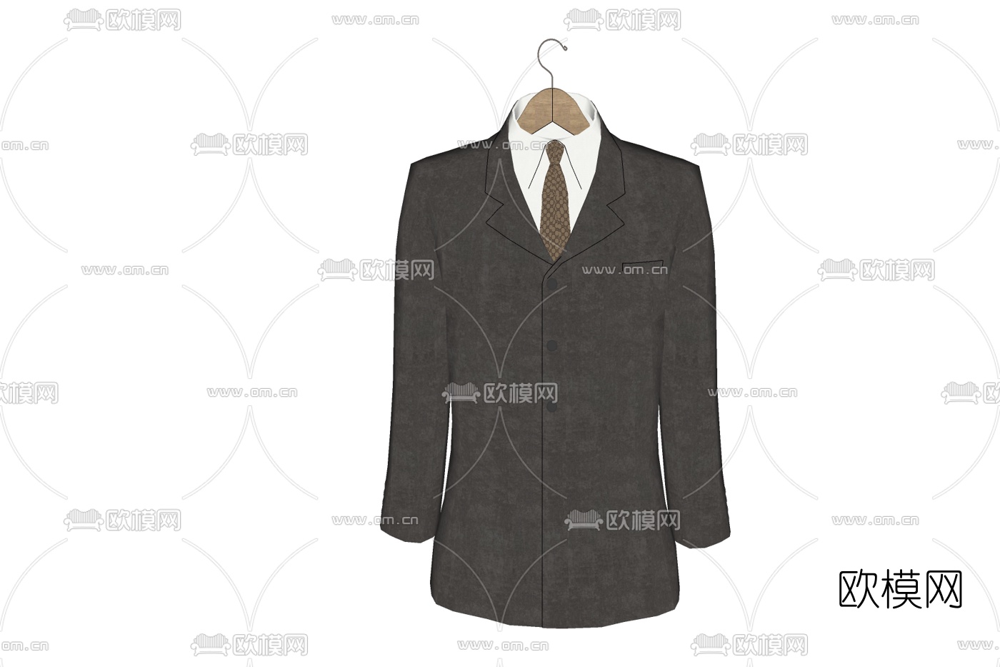 现代衣物免费su模型下载