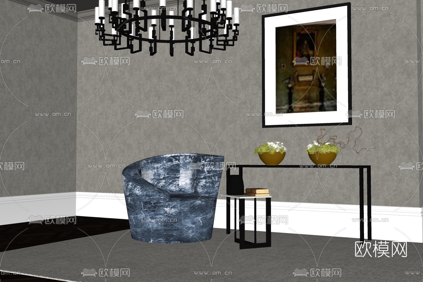 现代休闲沙发免费su模型下载