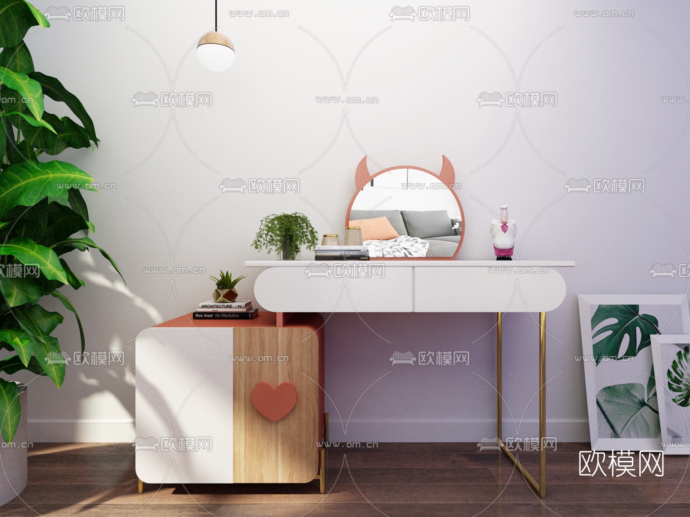 北欧小恶魔梳妆台3d模型下载