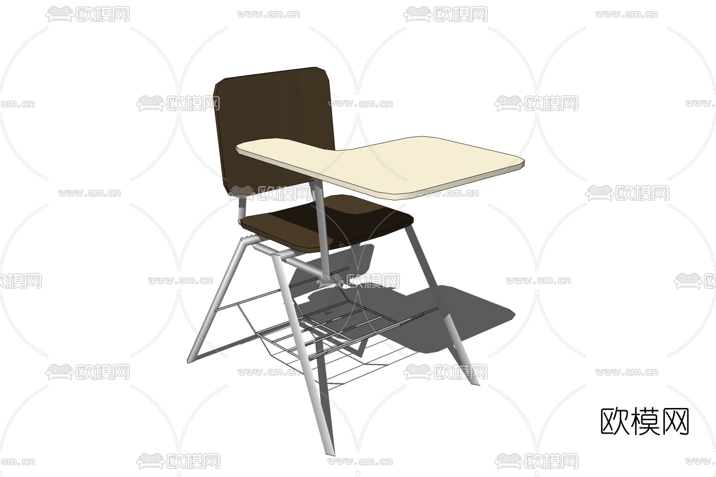 现代实木折叠椅免费su模型