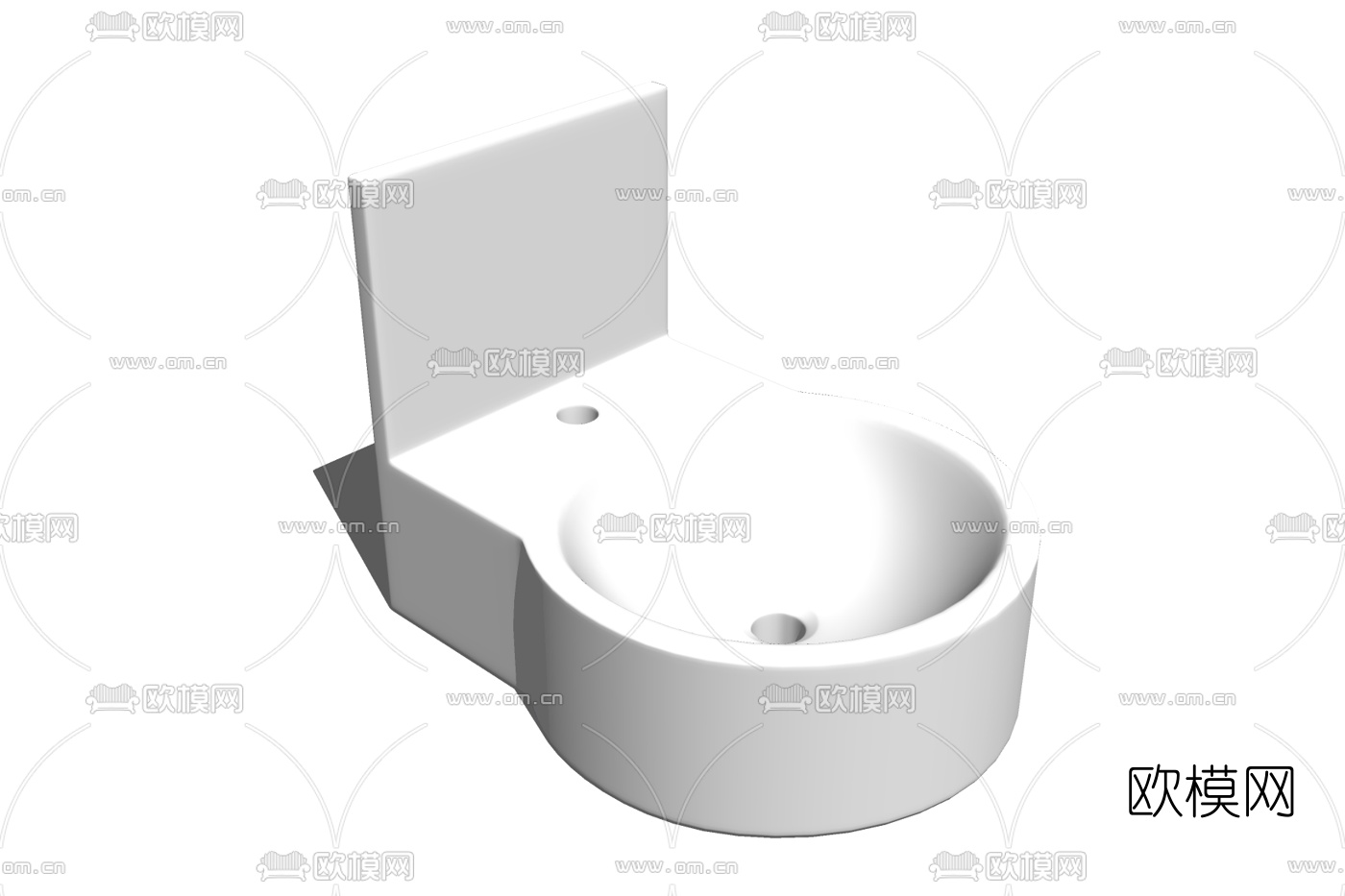 现代洗手台盆免费su模型