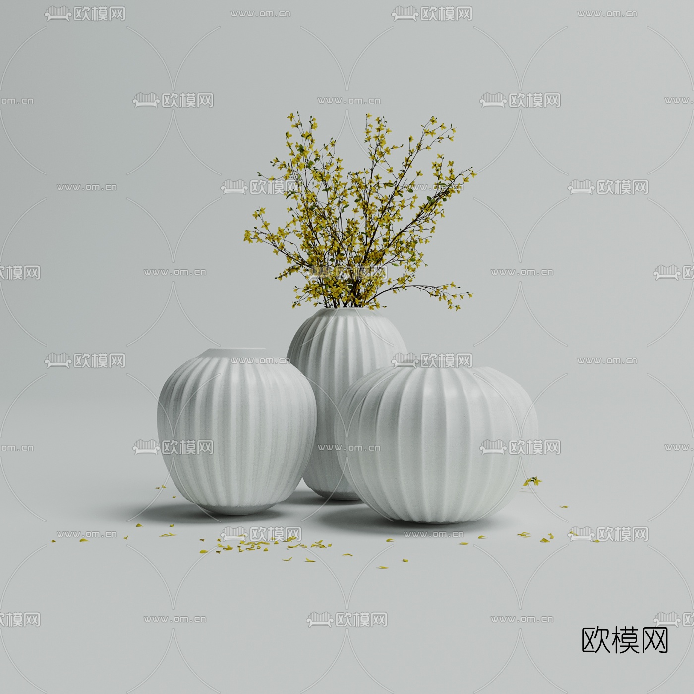 现代花瓶器皿3d模型