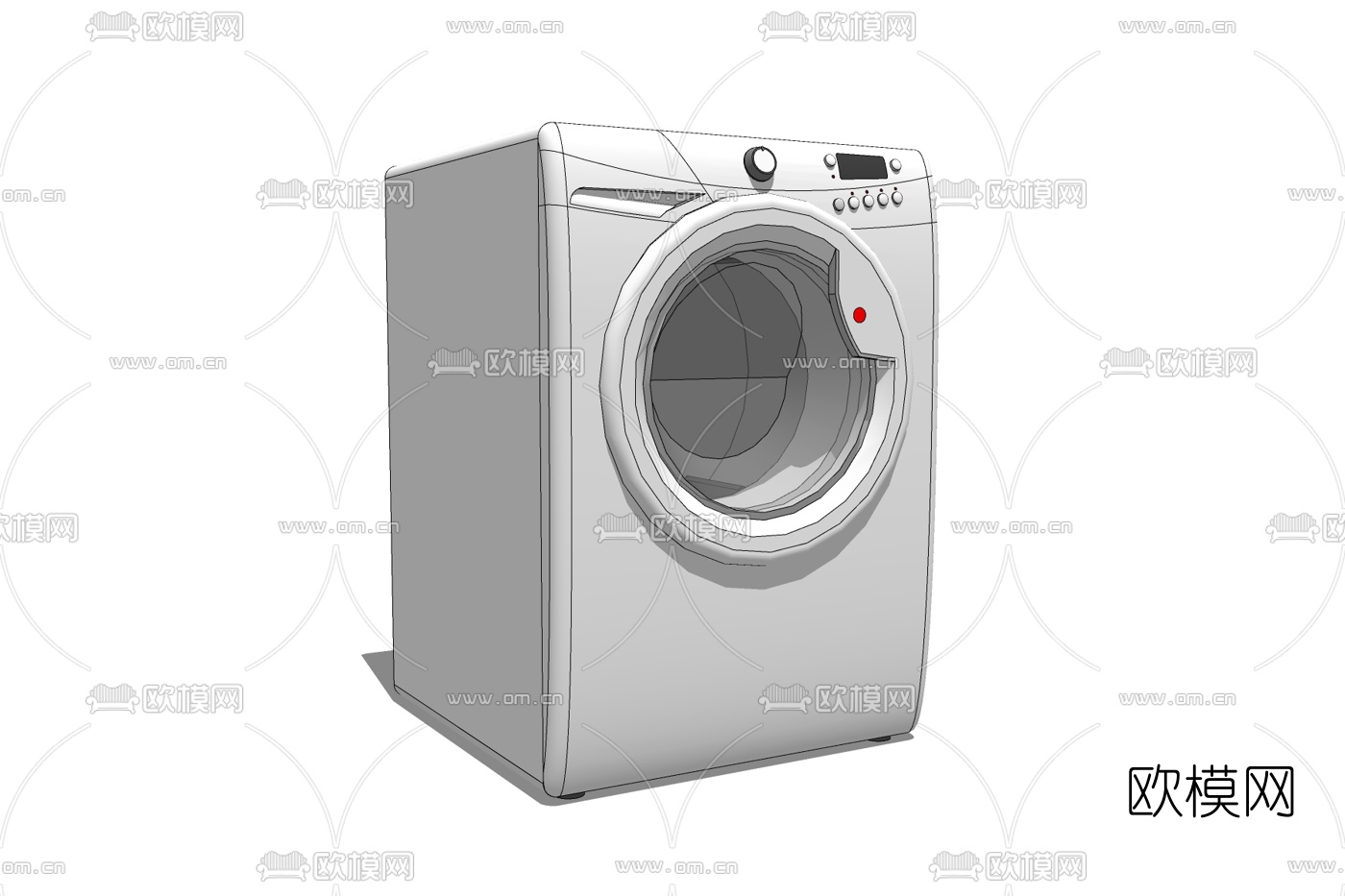 现代洗衣机免费su模型下载
