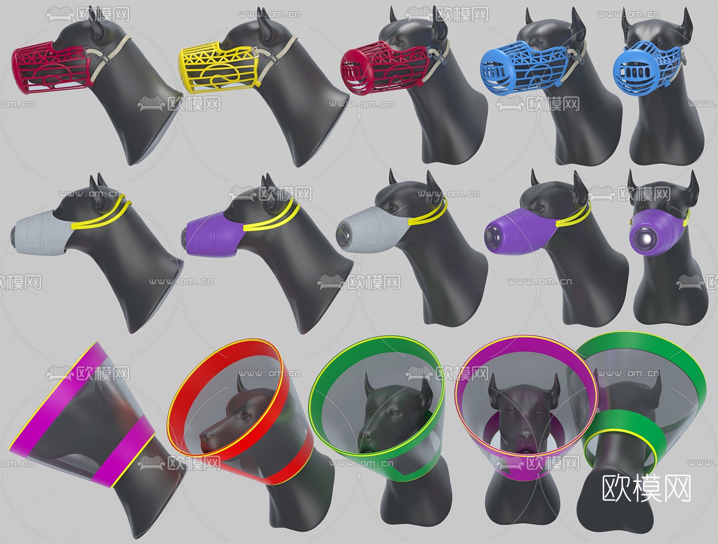 现代宠物口罩3d模型下载（渲染图1）