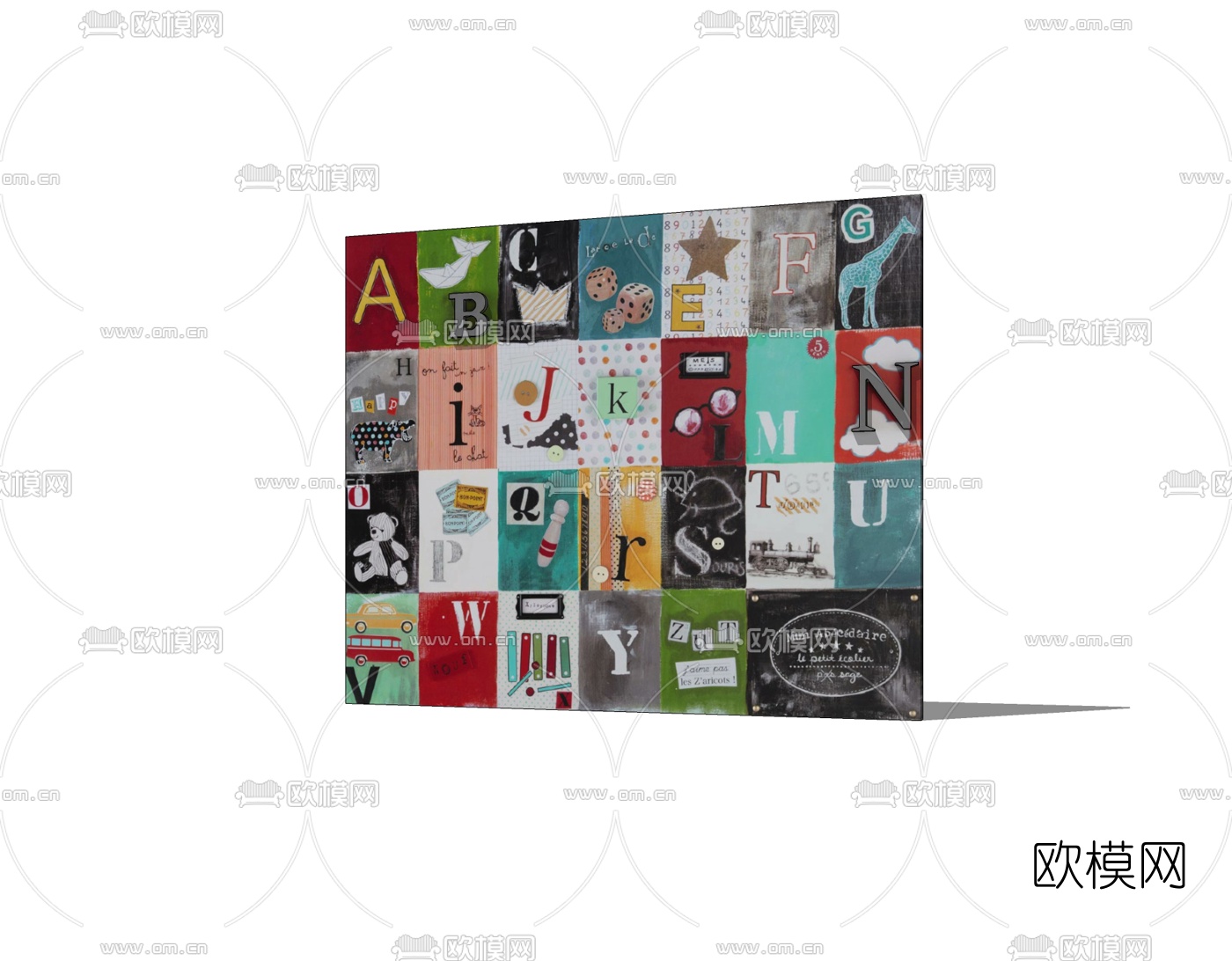 现代儿童挂画免费su模型下载