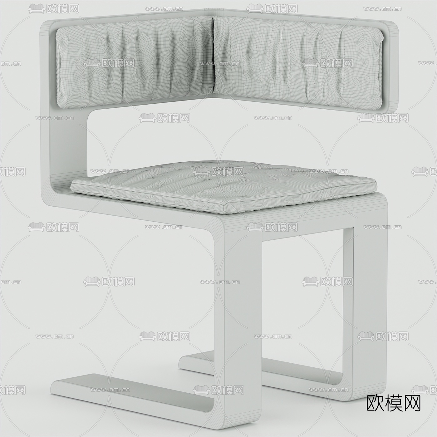 现代简约金属椅子3d模型