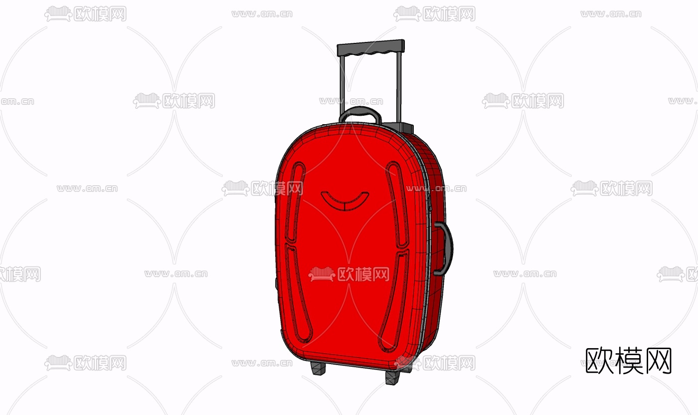 现代行李箱免费su模型下载