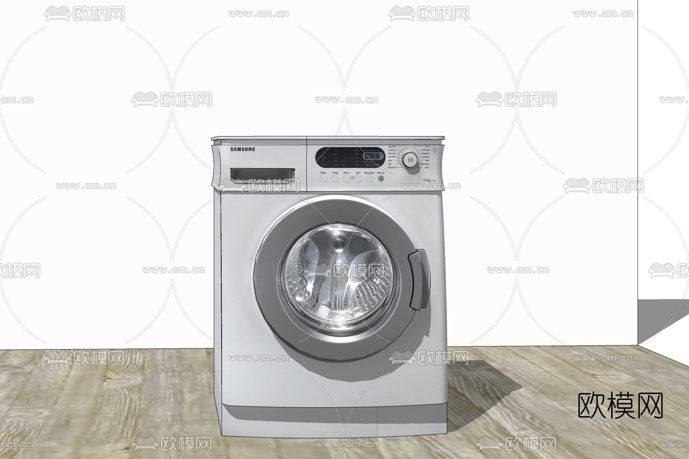 现代洗衣机免费su模型下载