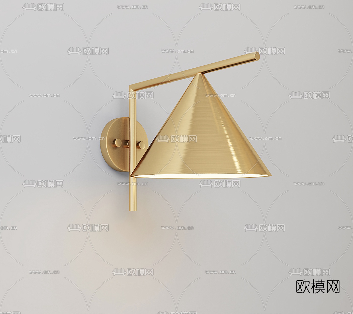 现代金属壁灯3d模型