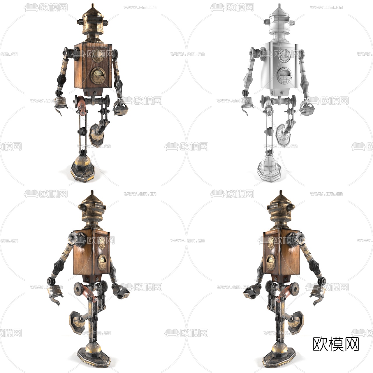 现代智能机器人3d模型