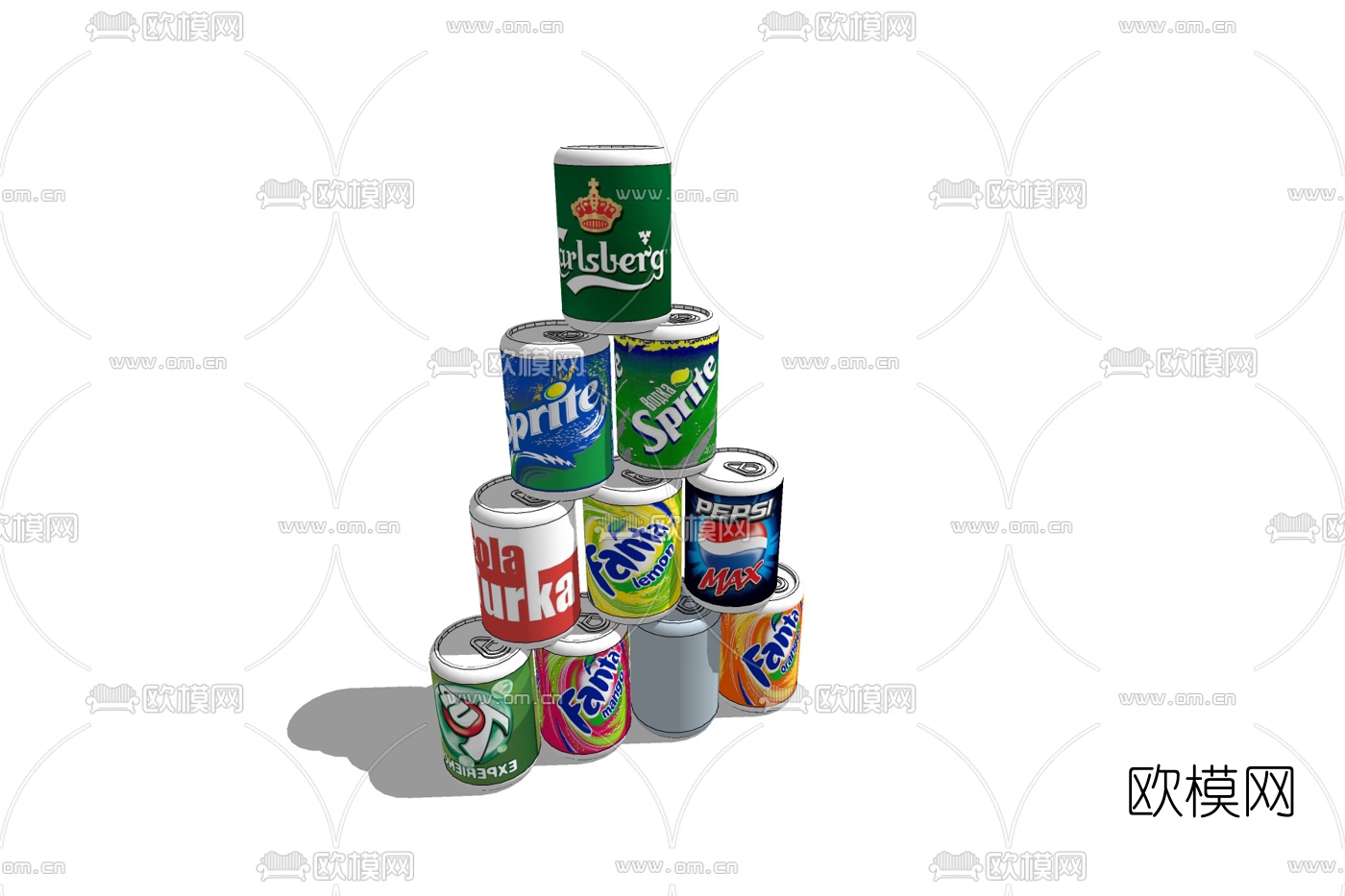 现代汽水饮料免费su模型下载