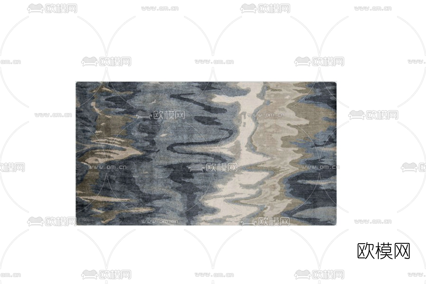 新中式地毯免费su模型下载
