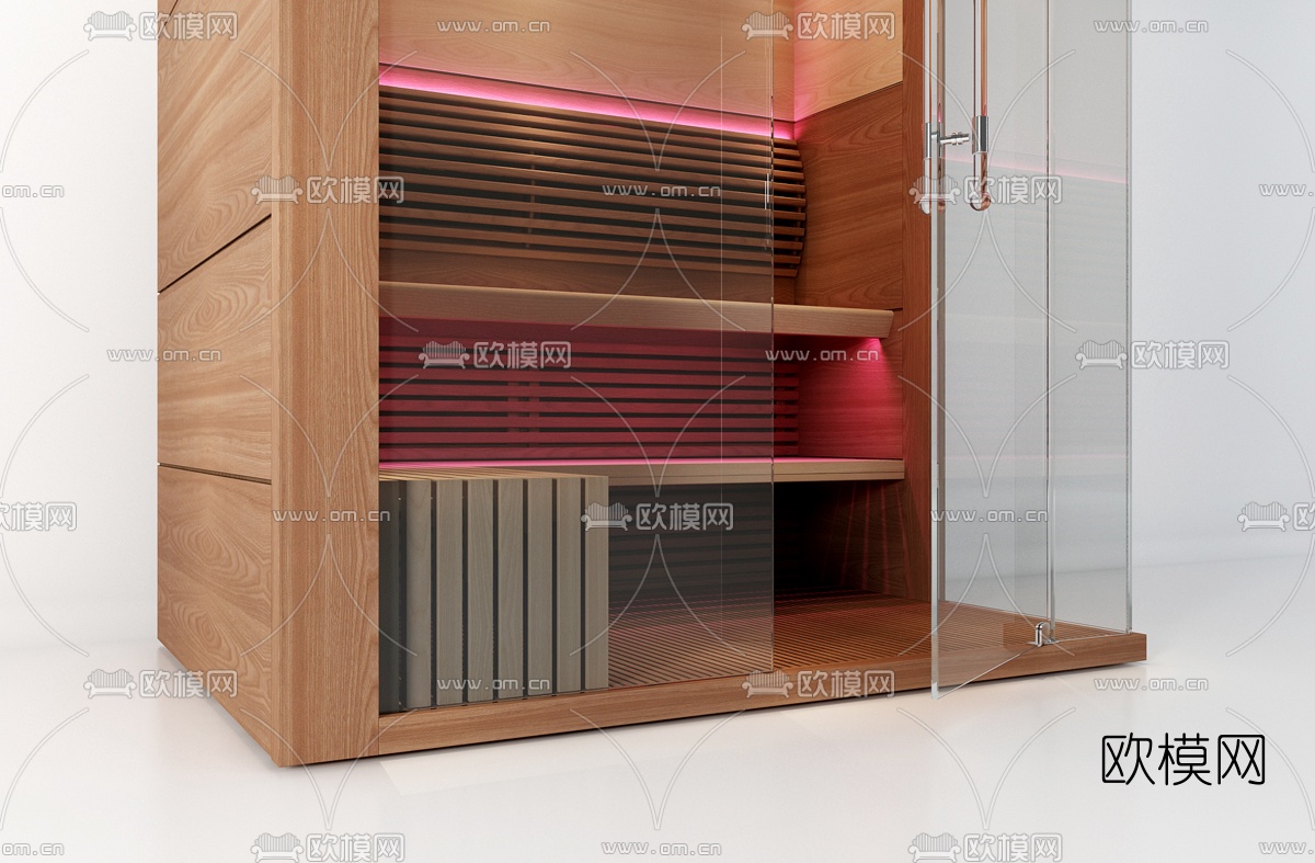 现代小型桑拿房3d模型