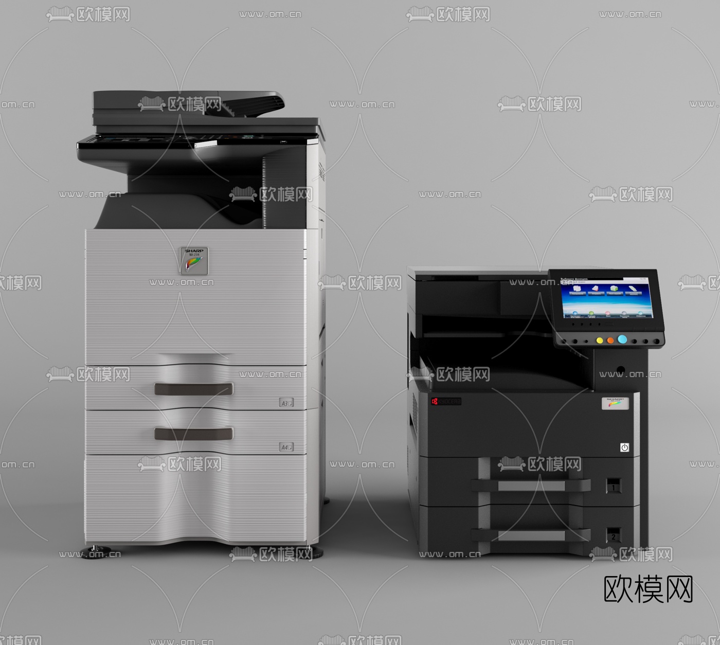 现代复印机打印机3d模型