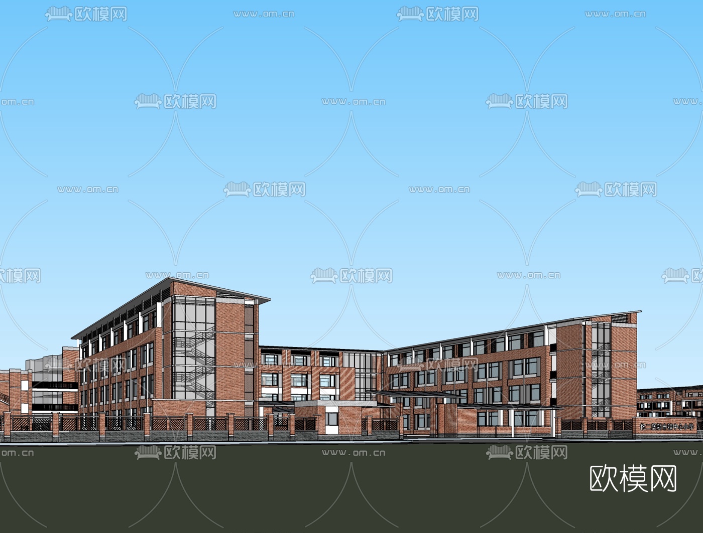 现代学校免费su模型