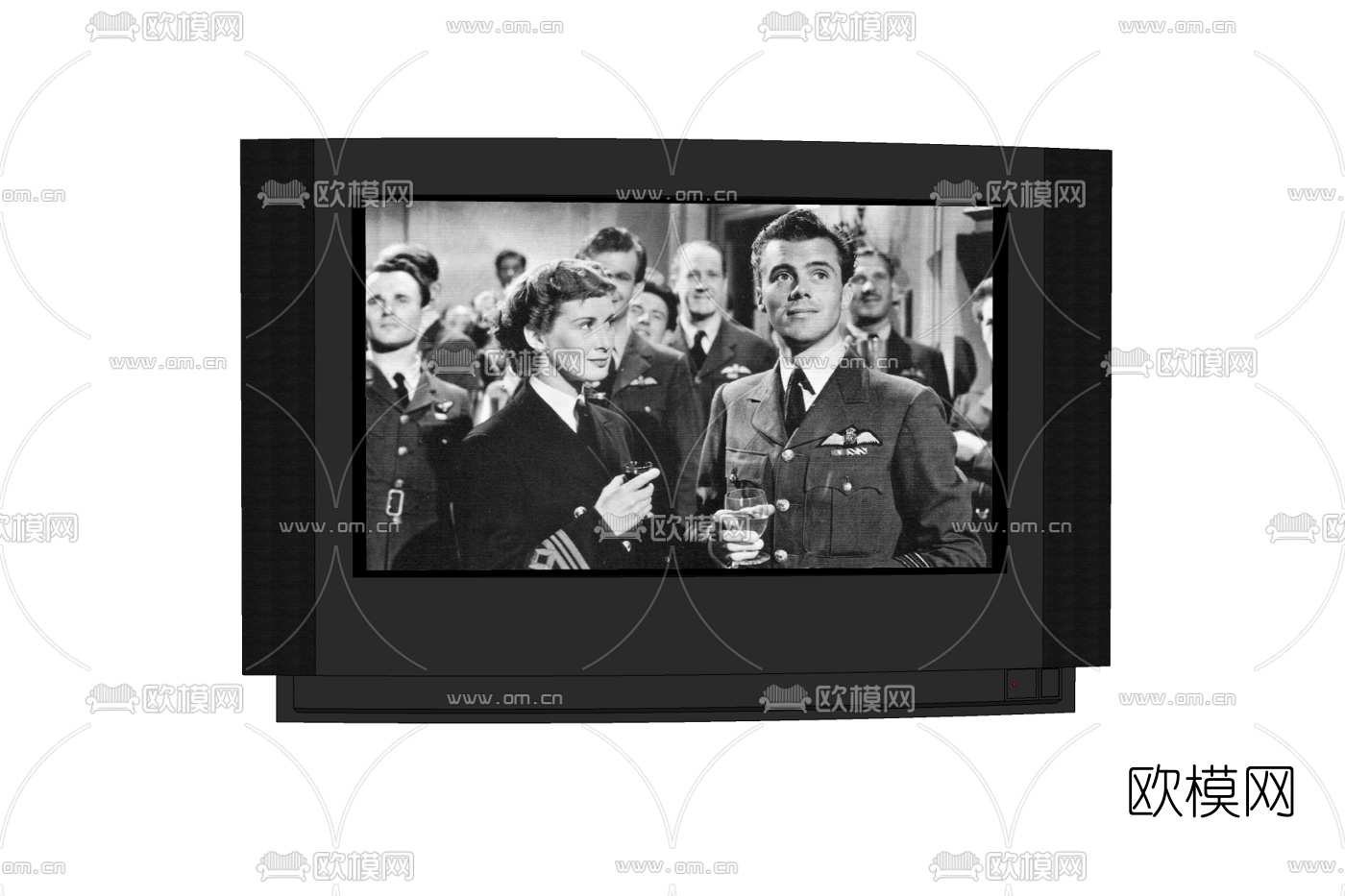 现代电视机免费su模型下载