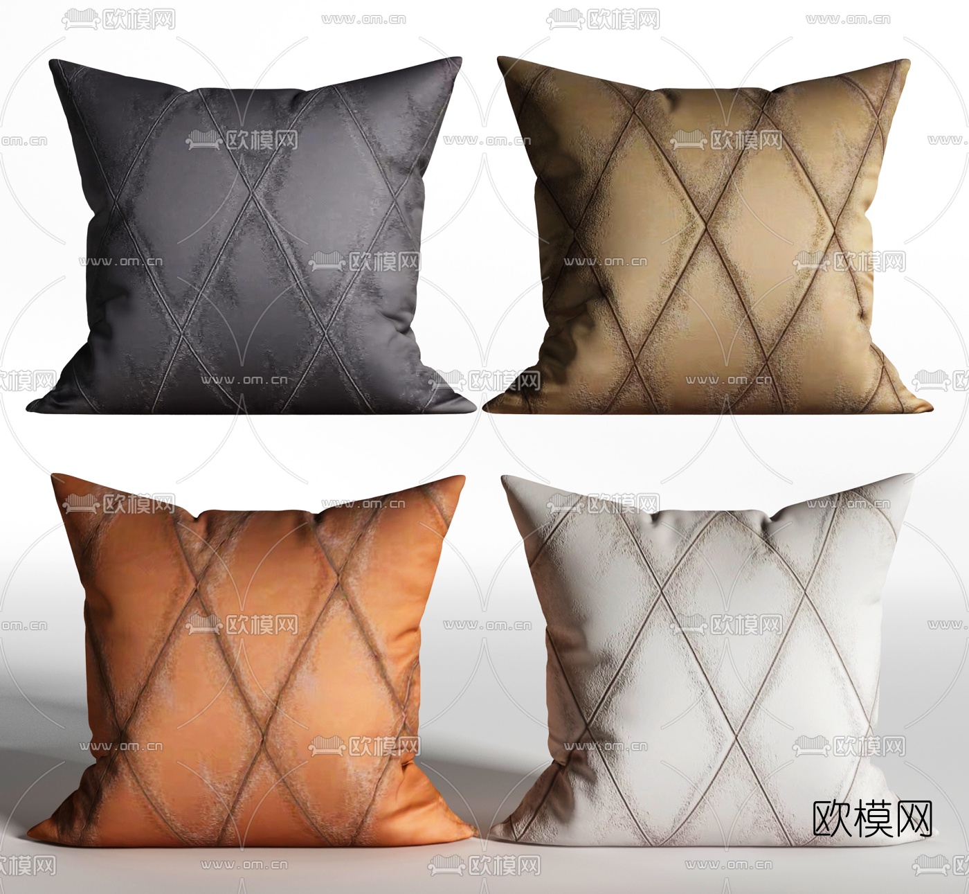 现代脏旧抱枕3d模型下载