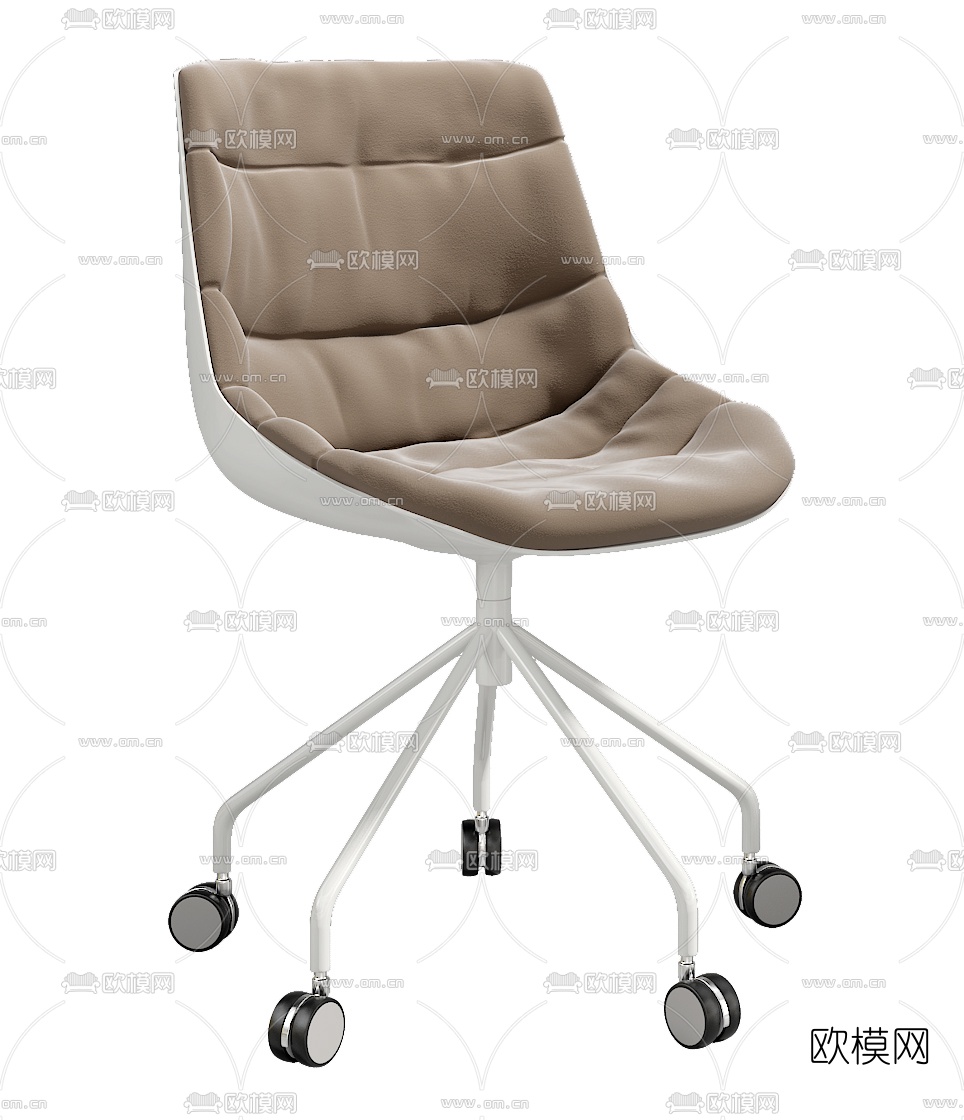现代靠背办公椅3d模型