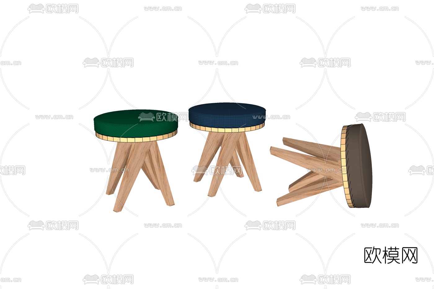 北欧圆凳免费su模型下载