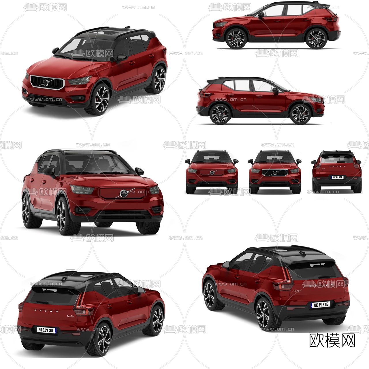 现代沃尔沃越野车3d模型