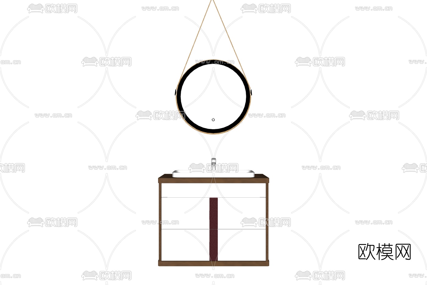新中式洗手盆免费su模型下载