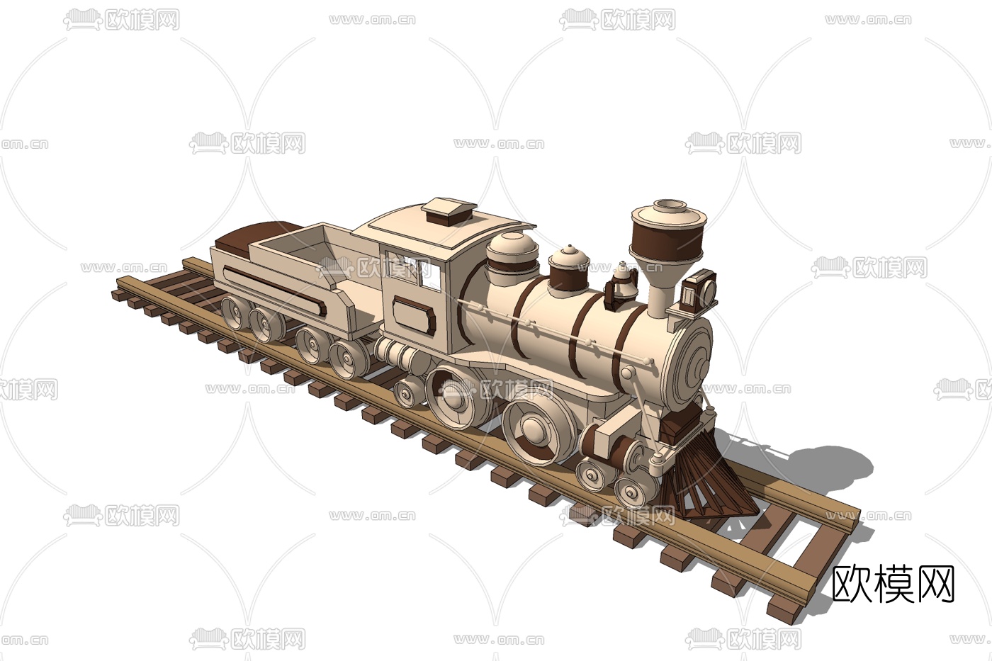 现代玩具火车免费su模型下载