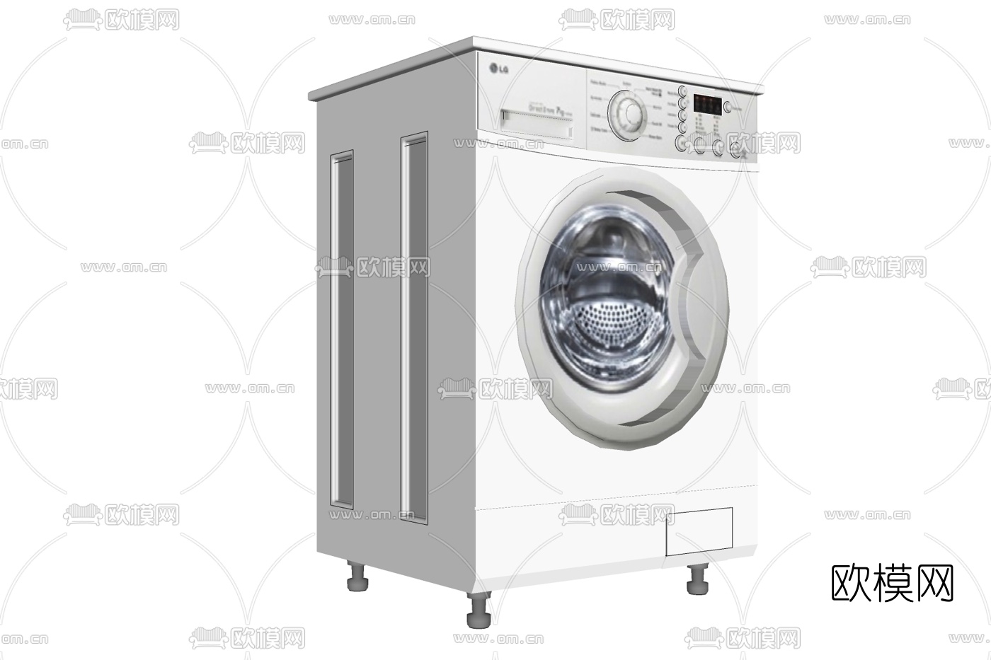 现代洗衣机免费su模型下载