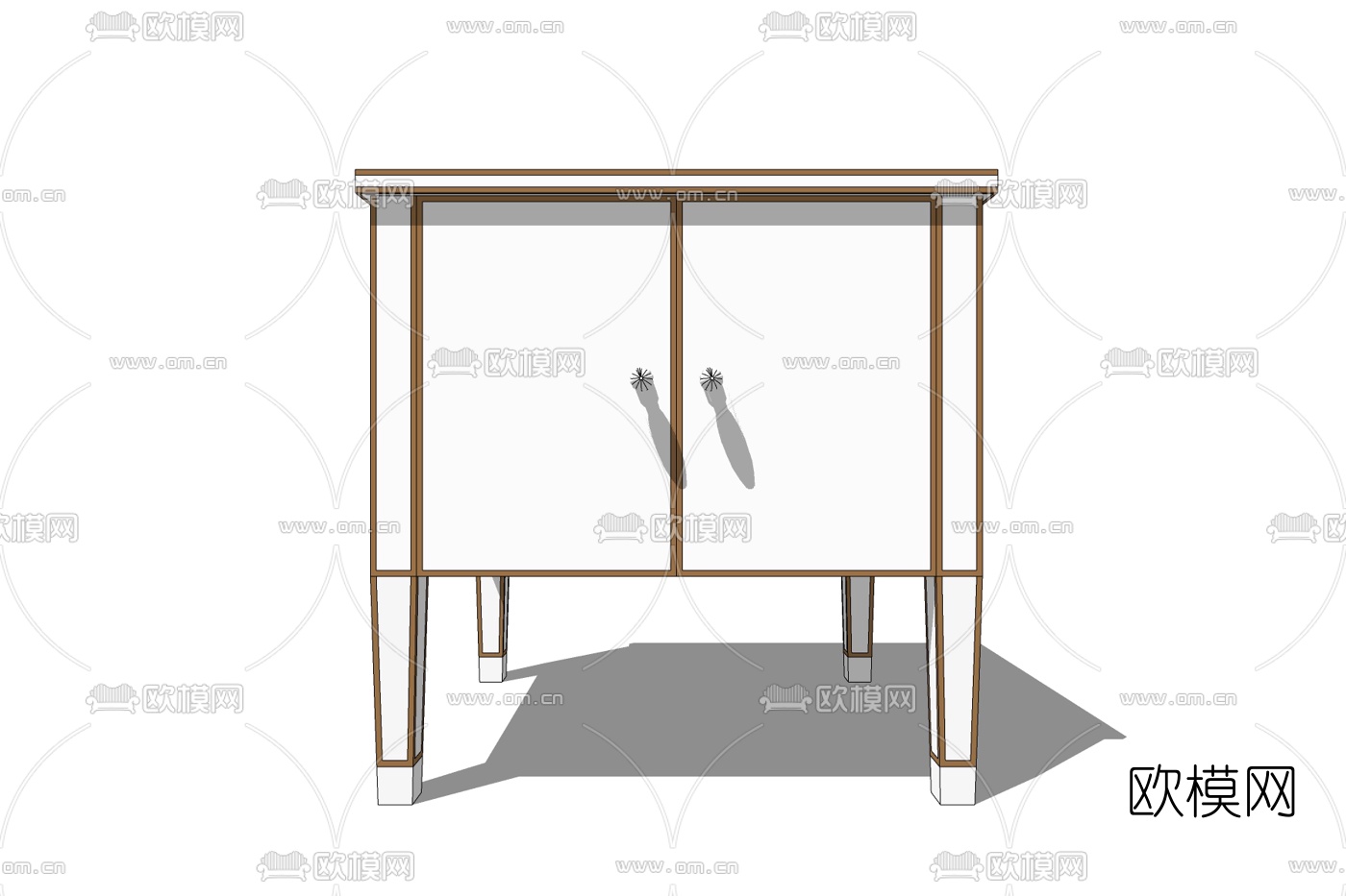新中式角几免费su模型下载
