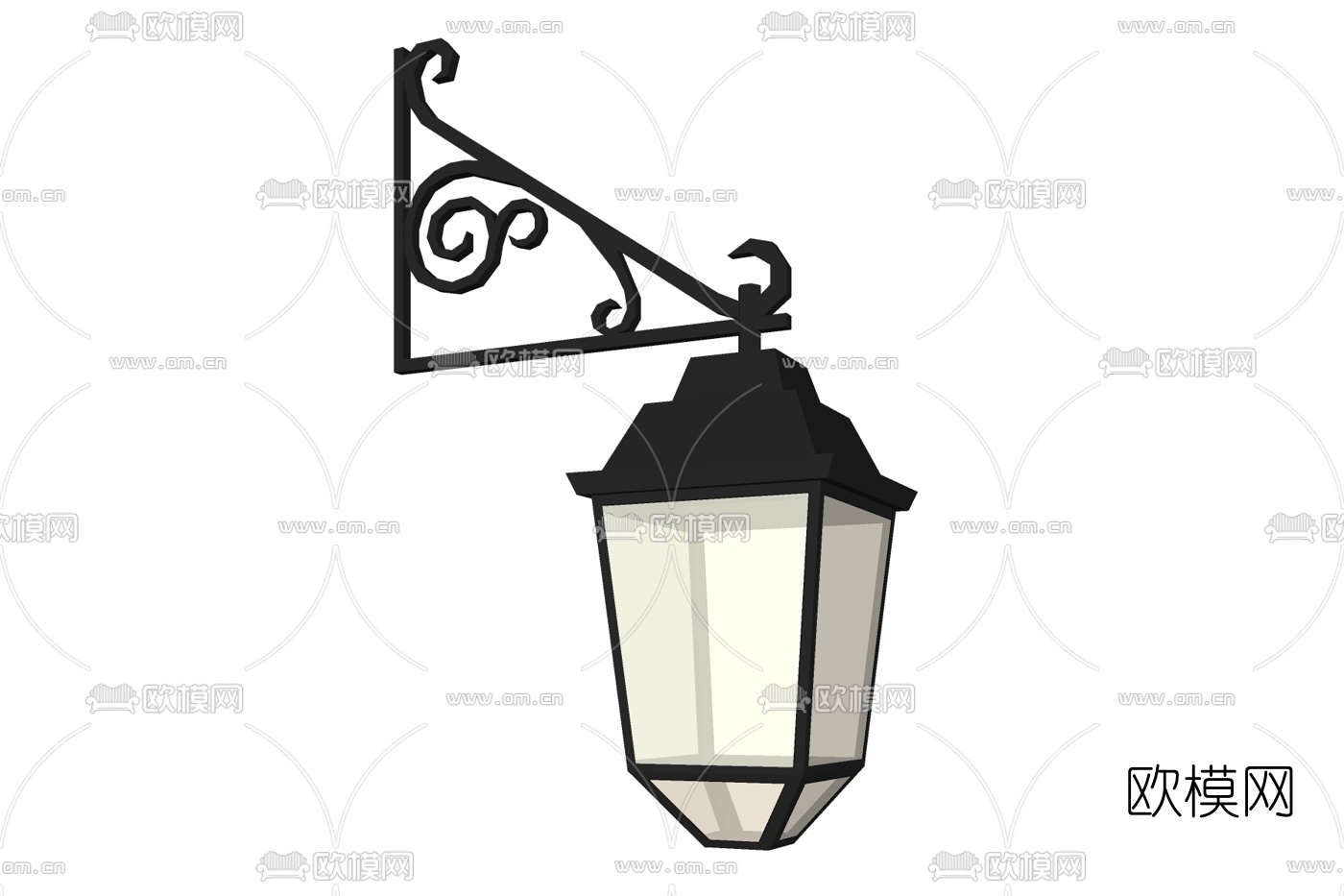 欧式金属壁灯免费su模型下载