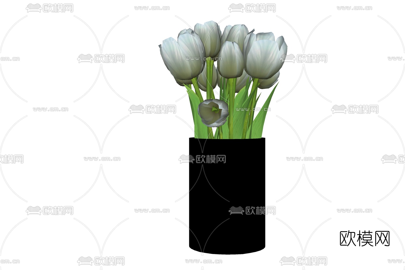 现代花瓶插花免费su模型