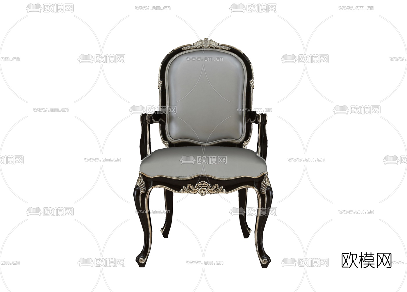 欧式布艺单椅免费su模型下载