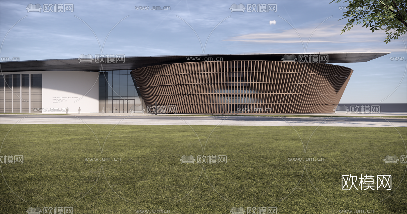 现代博物馆su模型下载（渲染图4）