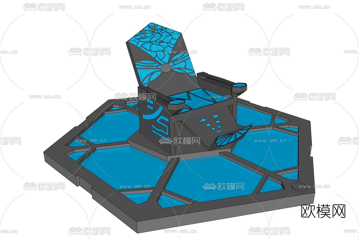 现代躺椅su模型下载