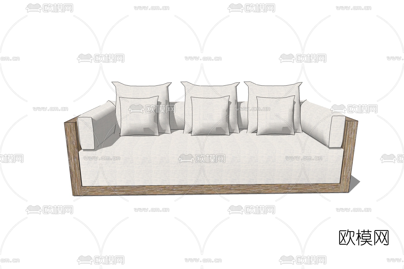 现代多人沙发免费su模型下载