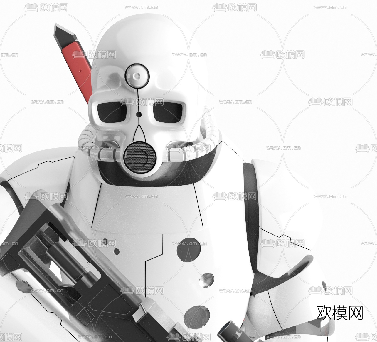 现代士兵机器人3d模型