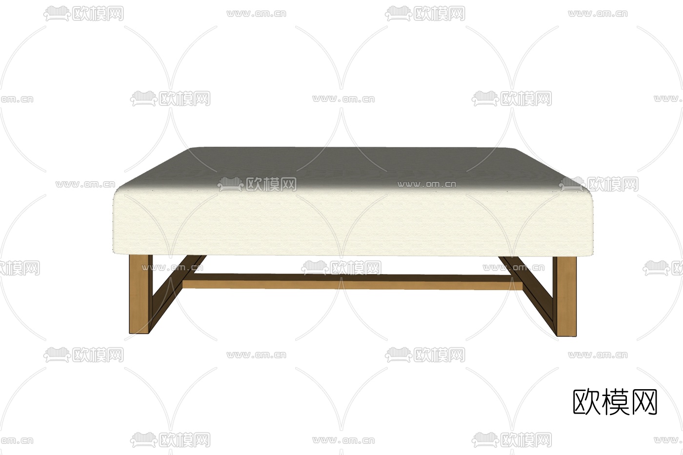 现代布艺脚踏免费su模型下载