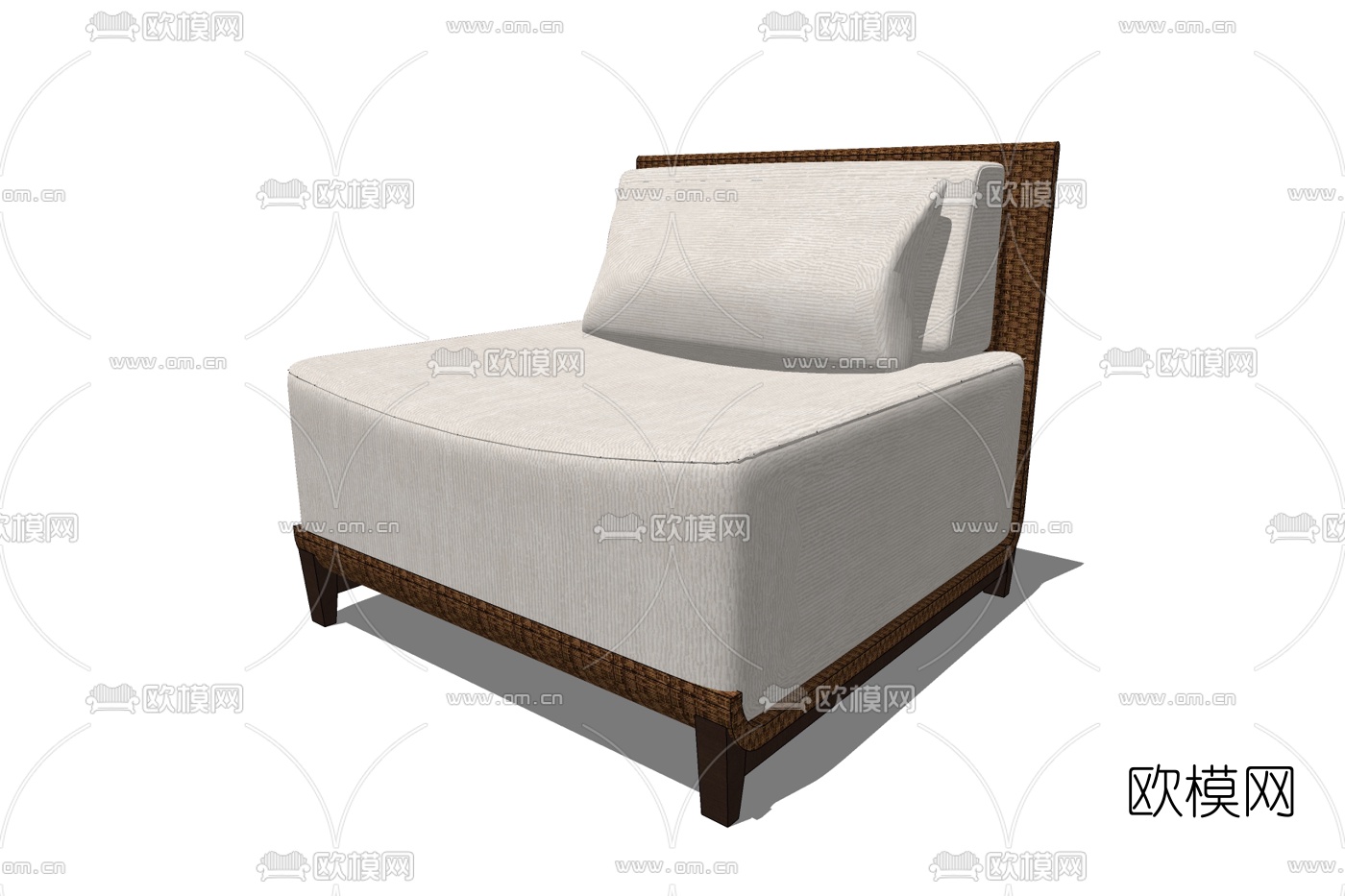 现代懒人沙发免费su模型下载