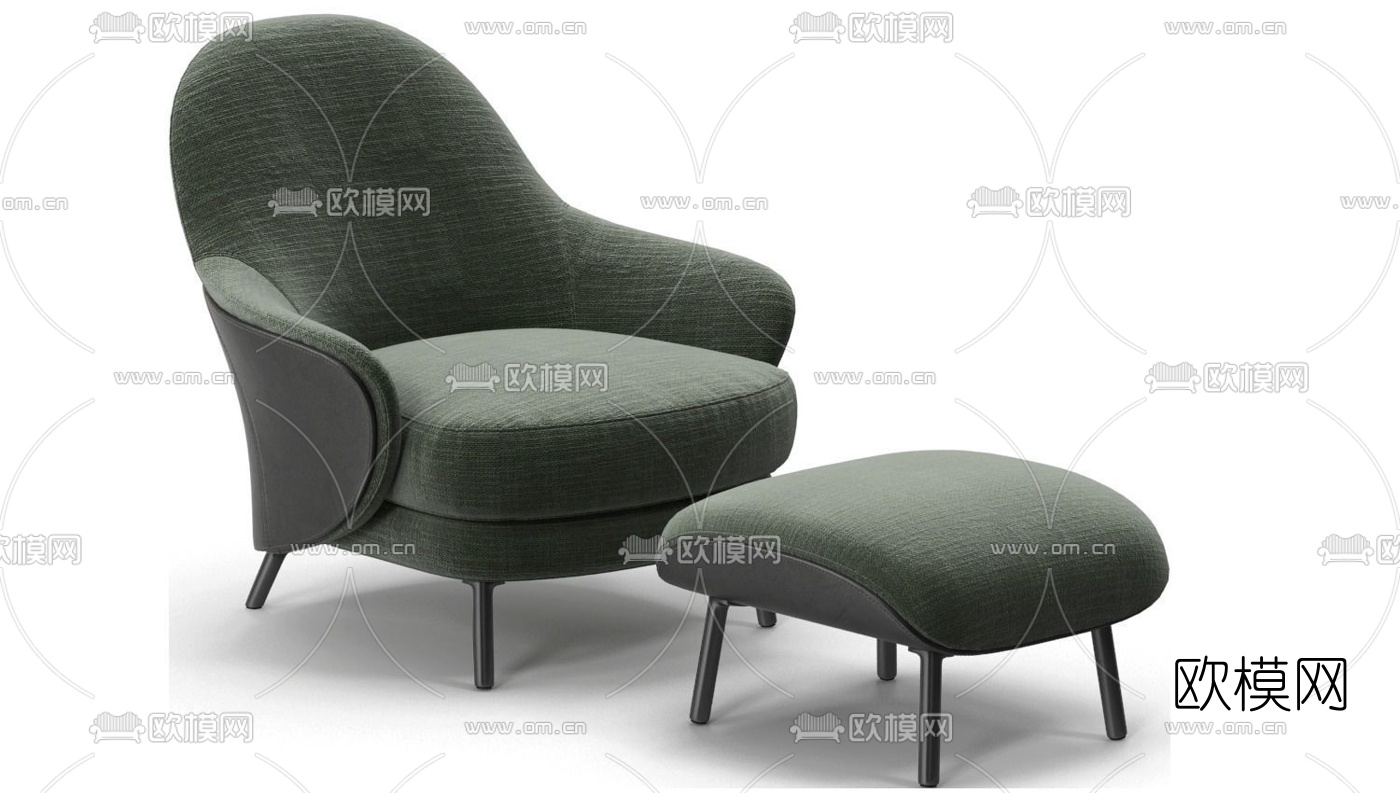 现代休闲躺椅3d模型下载（渲染图7）