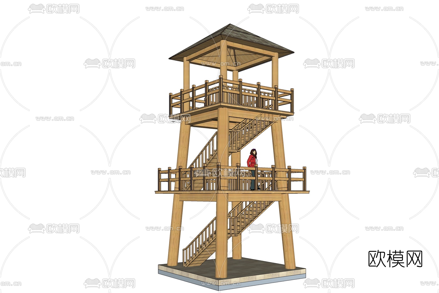 现代景观台免费su模型下载