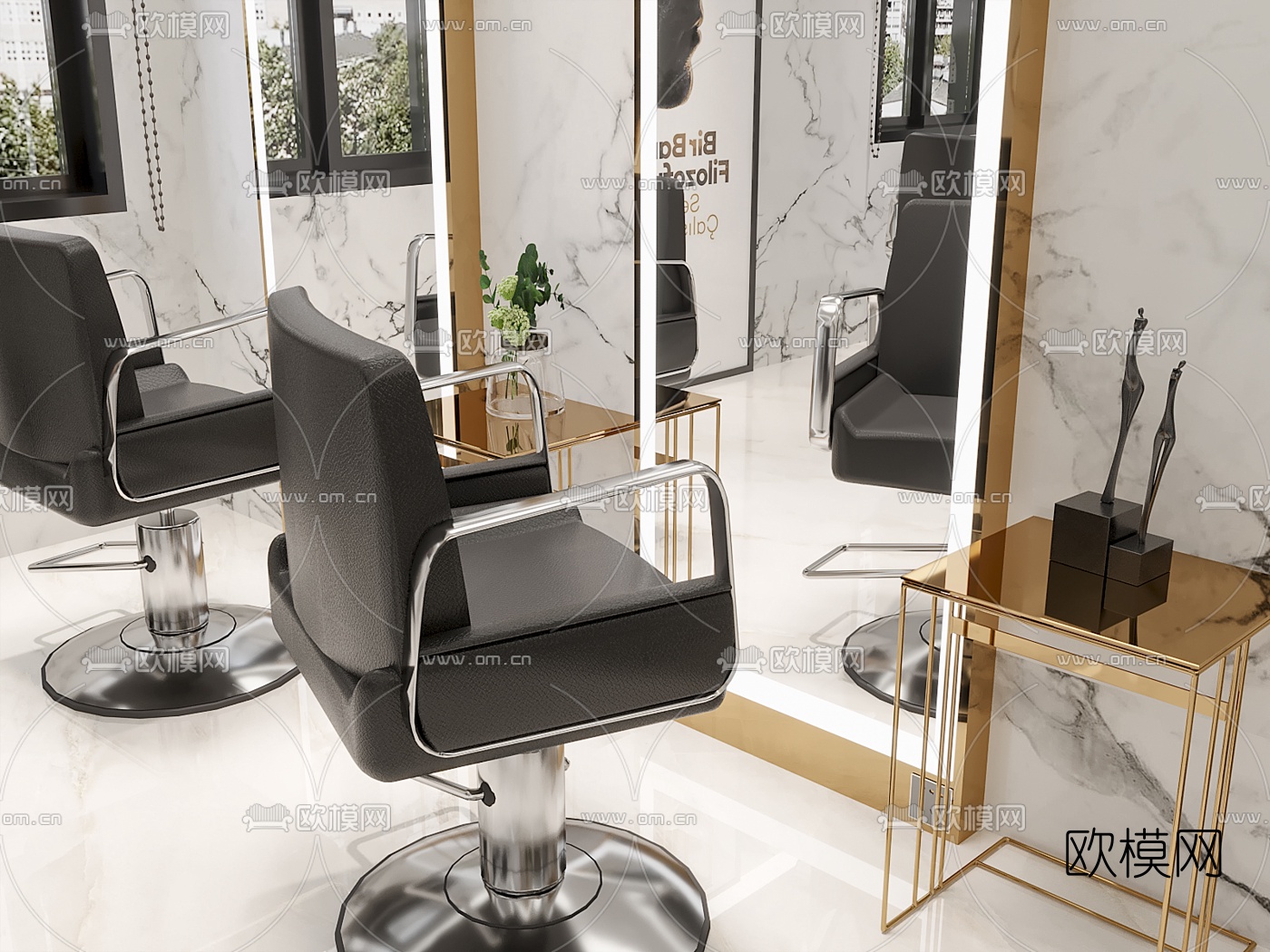 现代理发店3d模型
