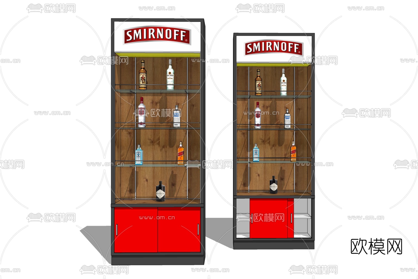 现代商场货架免费su模型下载