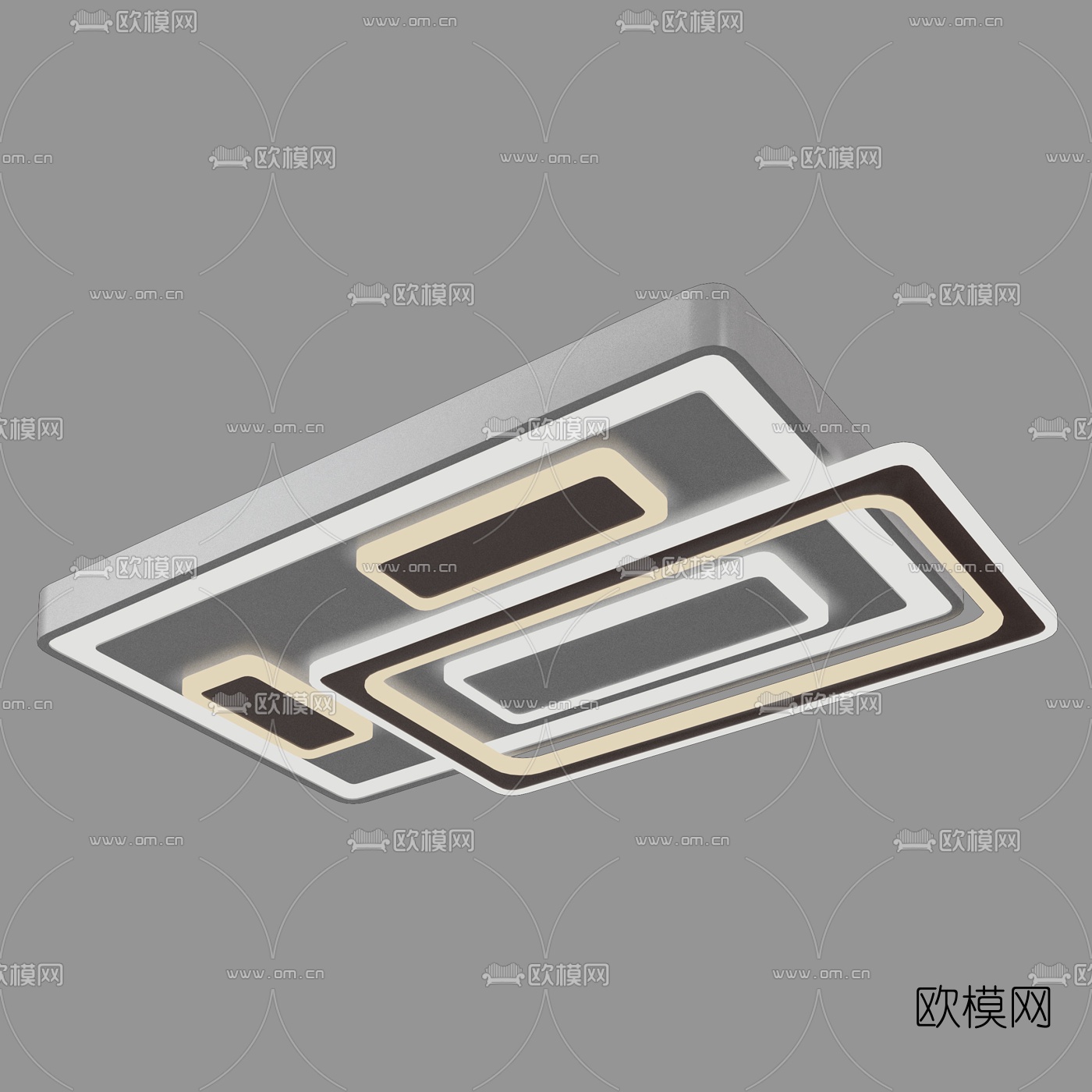 现代led吸顶灯免费3d模型