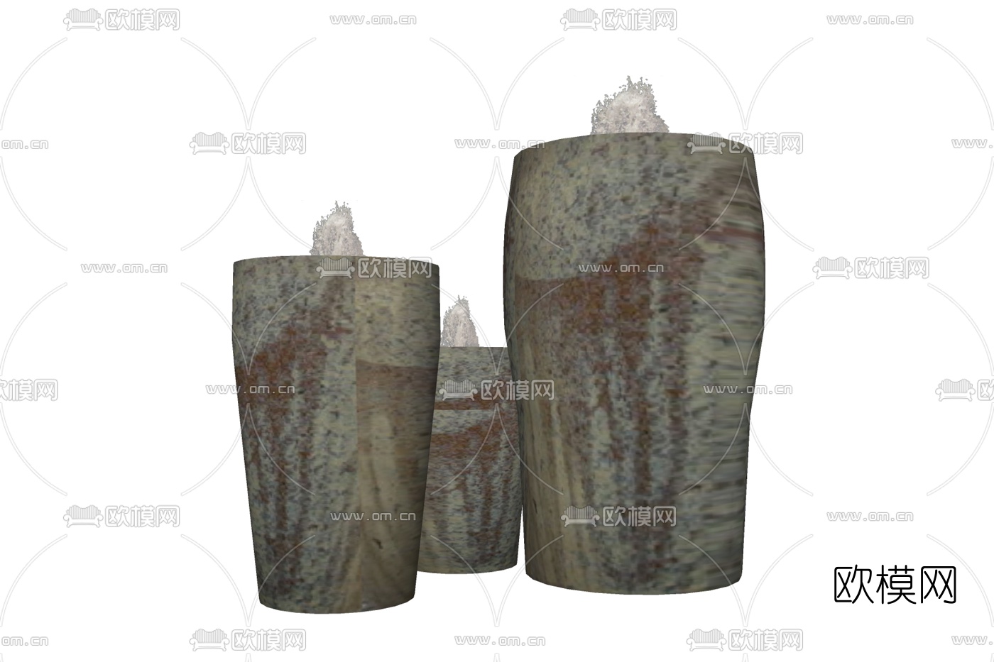 现代立体式烛台灯免费su模型