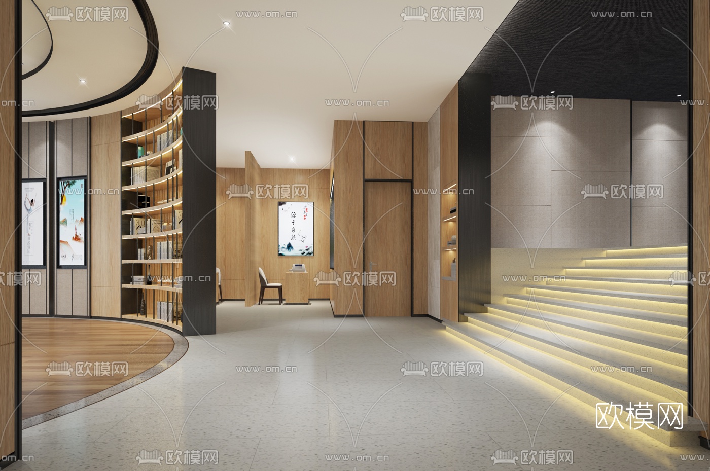 现代商业展厅3d模型