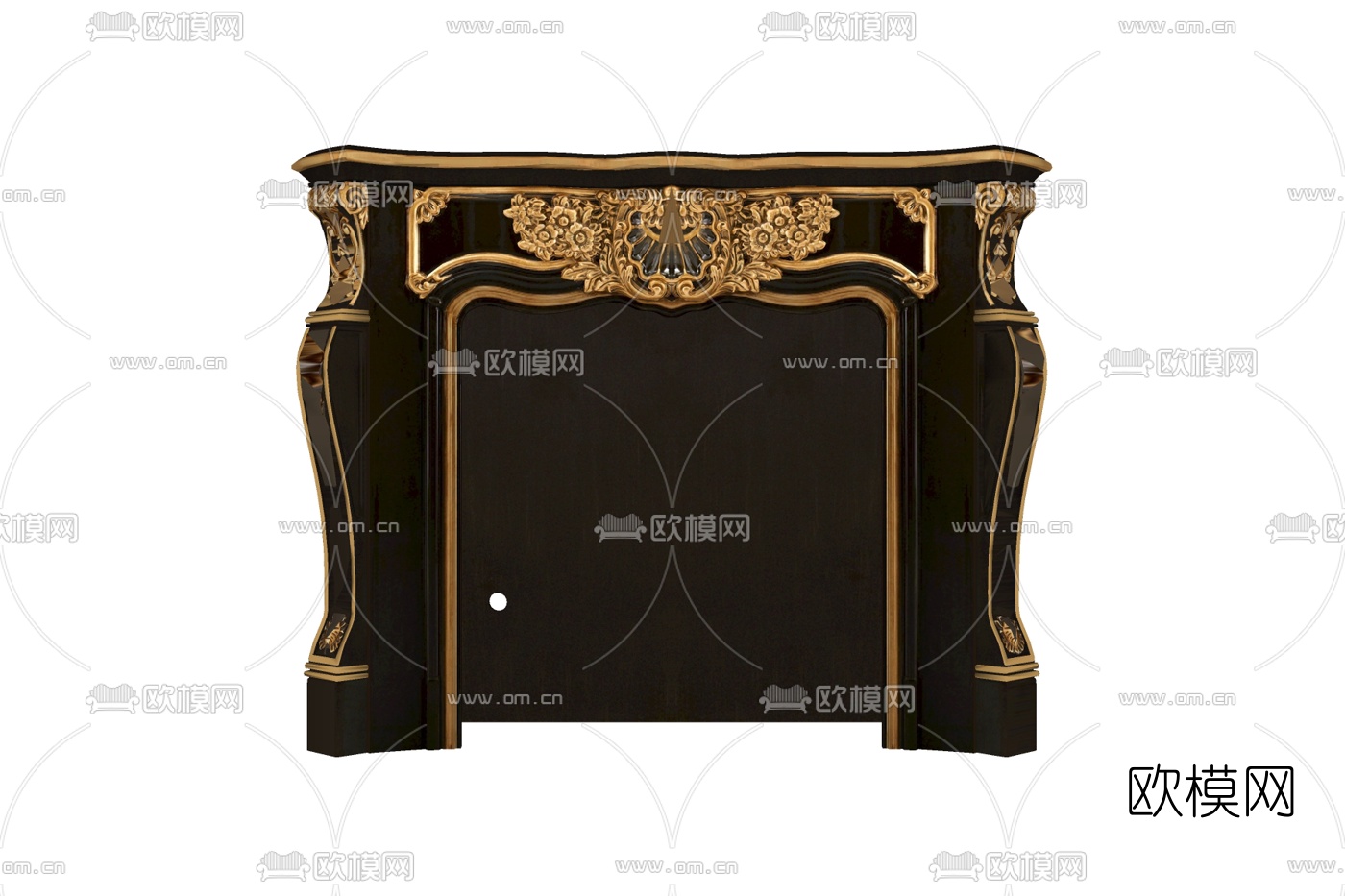 欧式雕花壁炉免费su模型下载