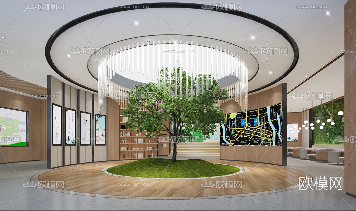 现代商业展厅3d模型