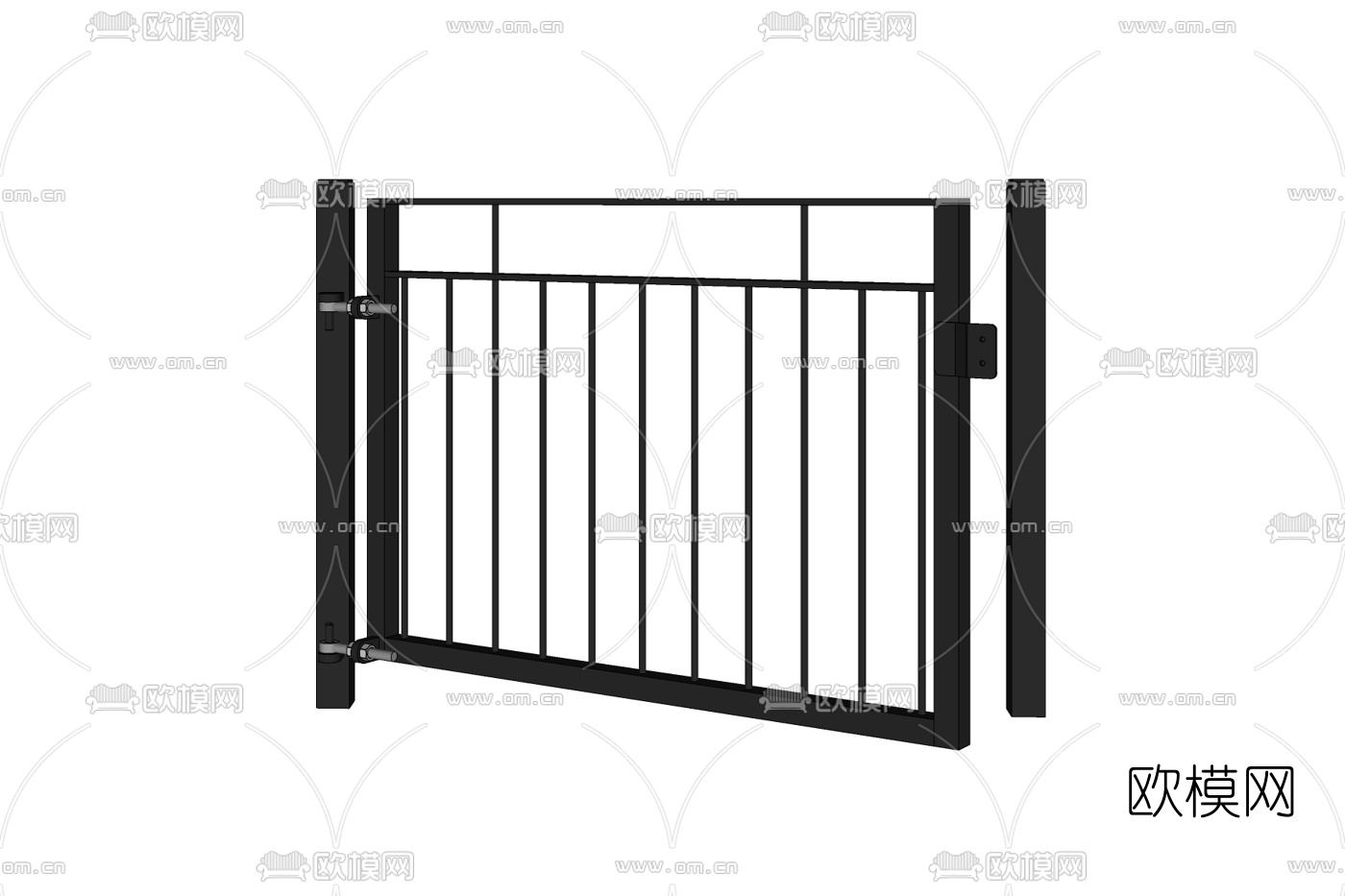 现代户外门免费su模型下载