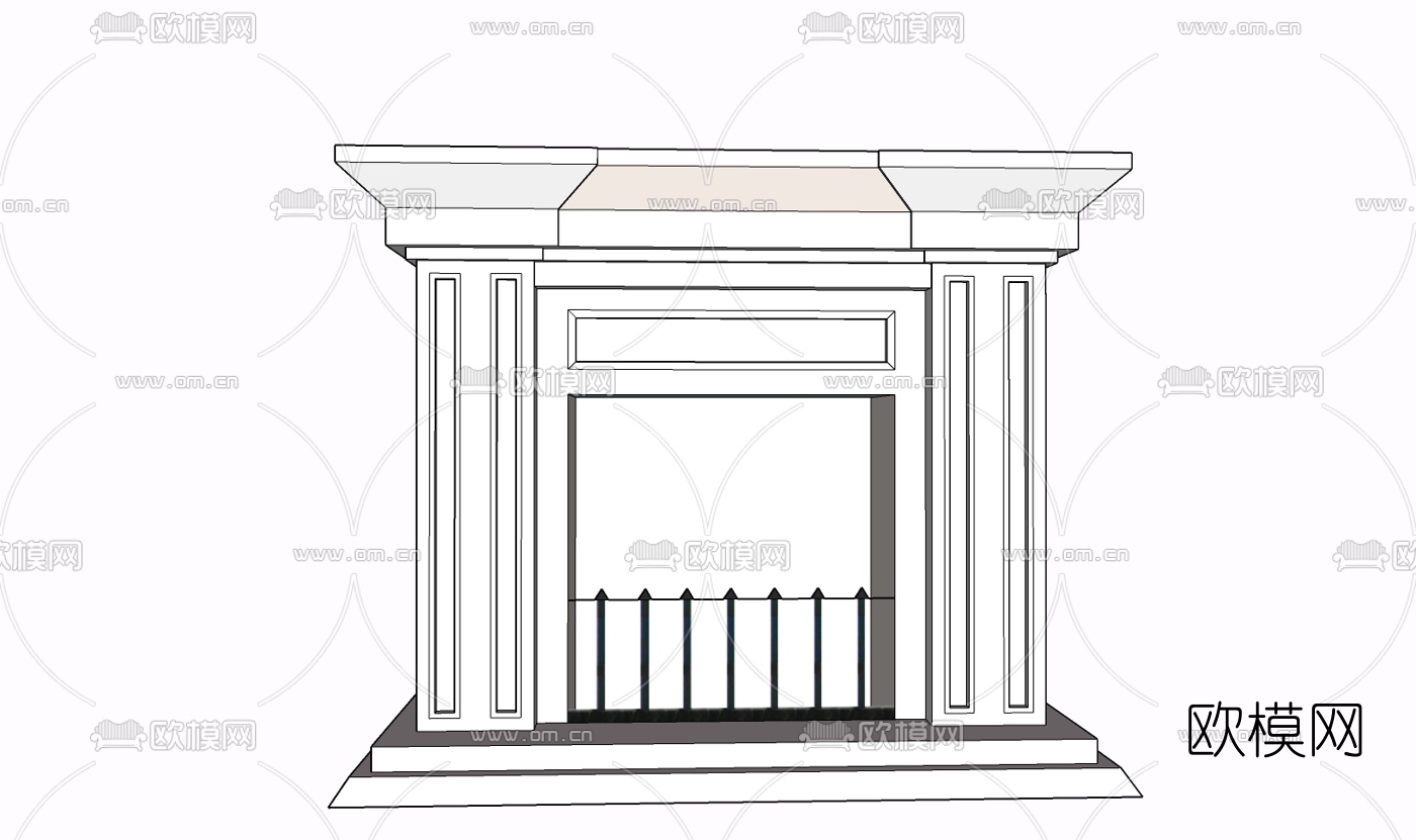 欧式阳台免费su模型下载